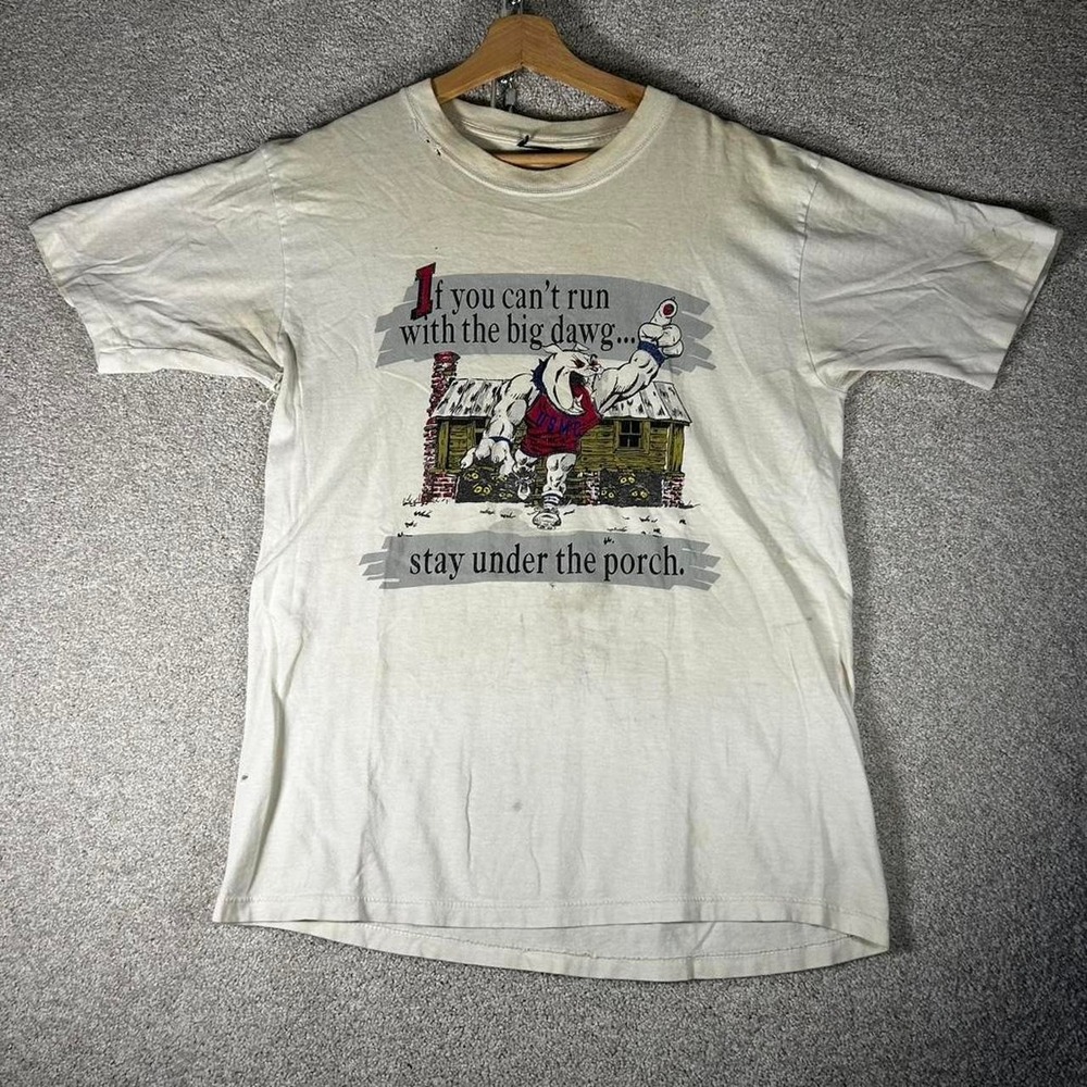 Vintage early 90s USMC marine corps cartoon distressed t-shirt Size L